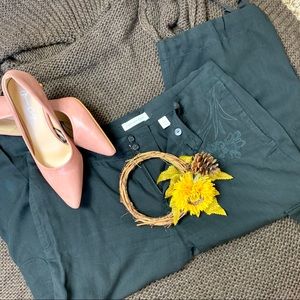 Coldwater Creek Black Cargo Cropped Pants